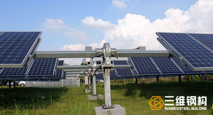 emc易倍跟踪式太阳能支架加工案例图
