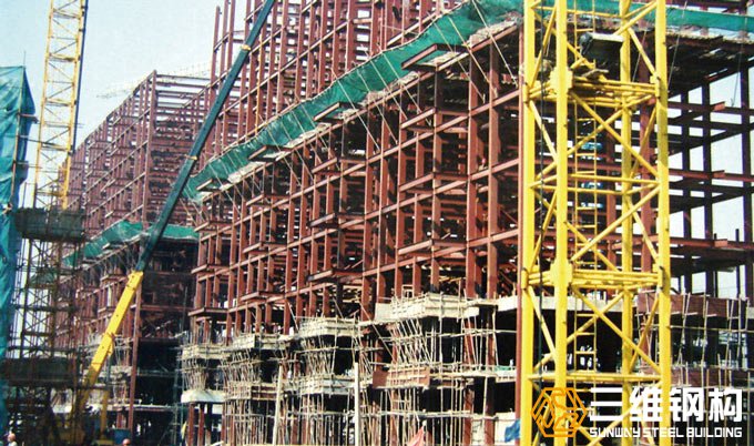 山东emc易倍钢结构公司建造的济南伟东新都钢结构高层住宅楼效果图