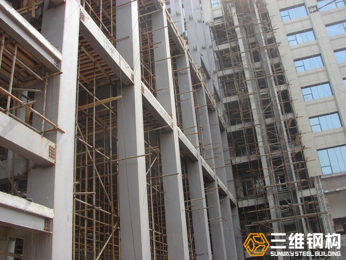 山东emc易倍钢结构公司建造的济南空军招待所钢结构改建工程效果图